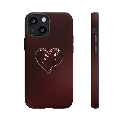 Dark Red Heart Tough Phone Case