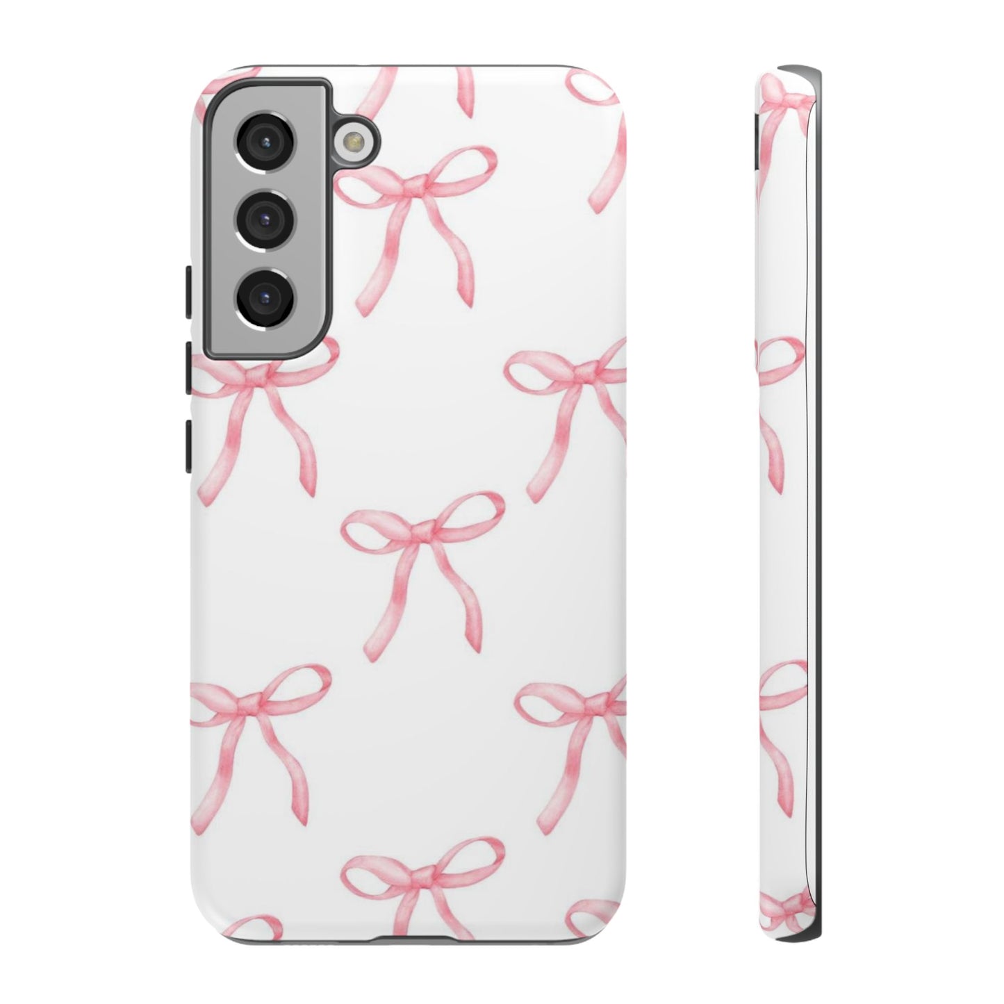 Pink Bows White Tough Phone Case