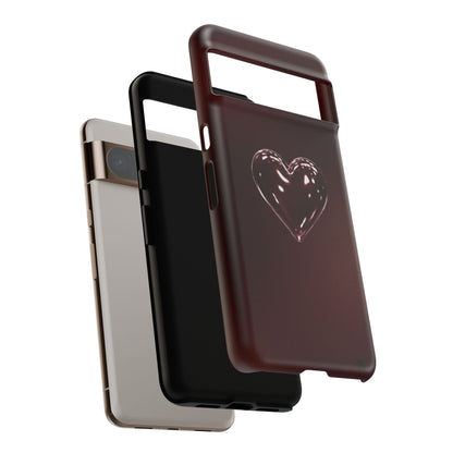 Dark Red Heart Tough Phone Case