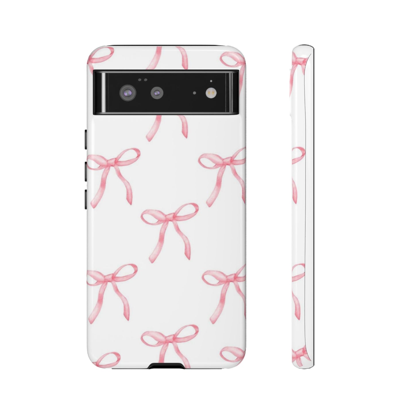 Pink Bows White Tough Phone Case