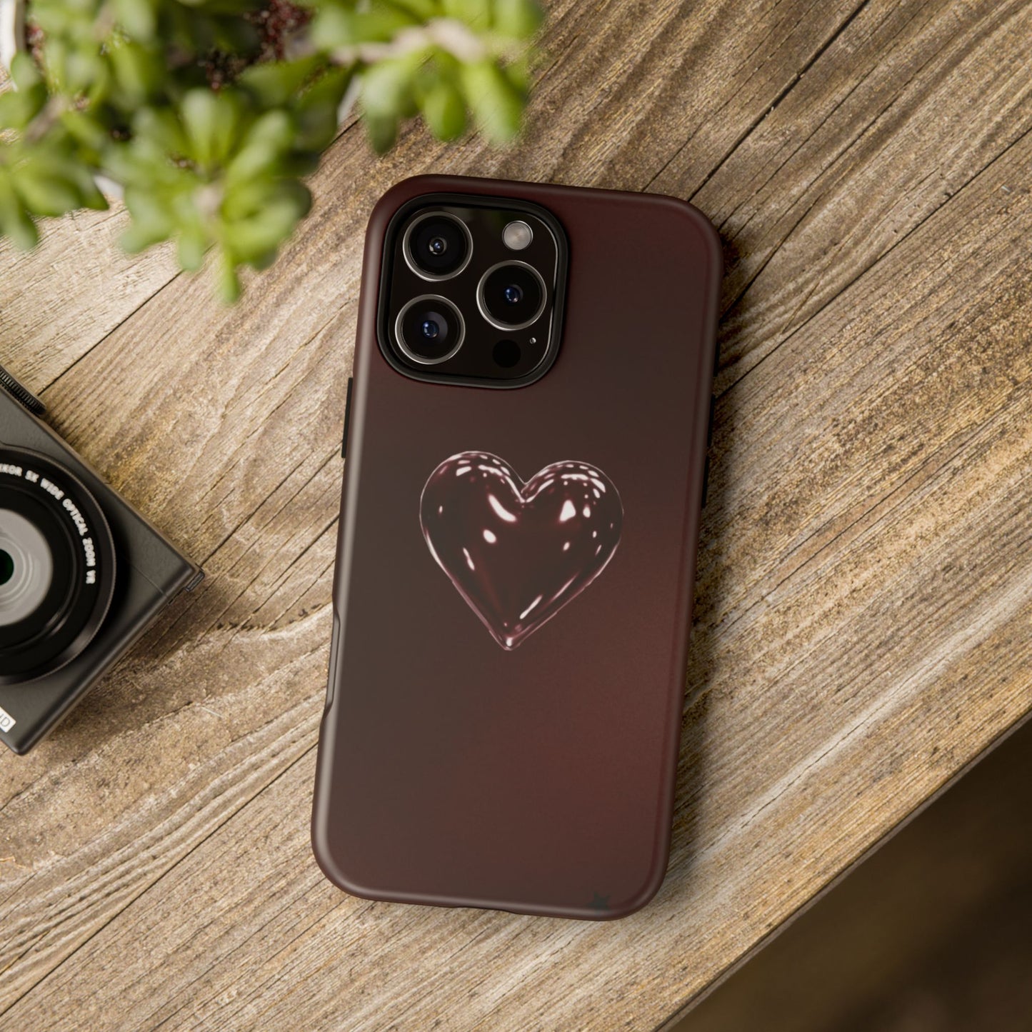 Dark Red Heart Tough Phone Case