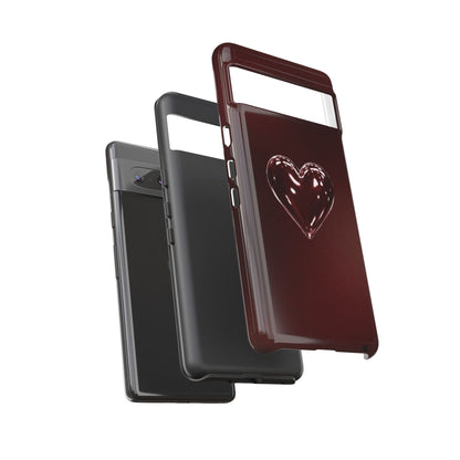 Dark Red Heart Tough Phone Case