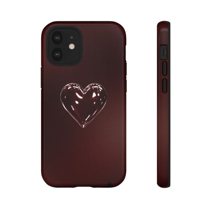 Dark Red Heart Tough Phone Case