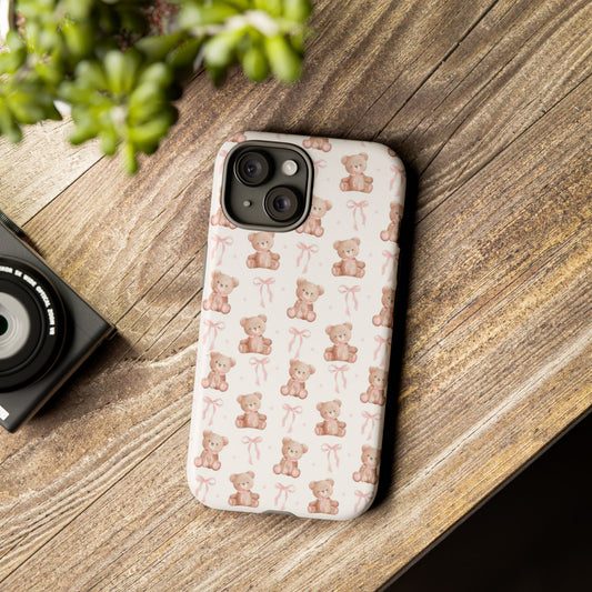 Teddie Bears and Bows Tough Phone Case