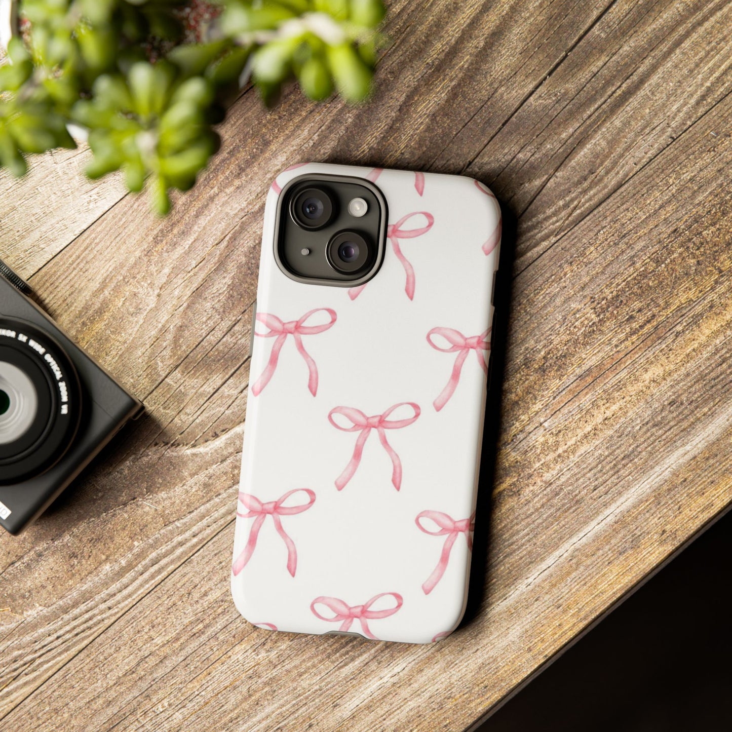 Pink Bows White Tough Phone Case