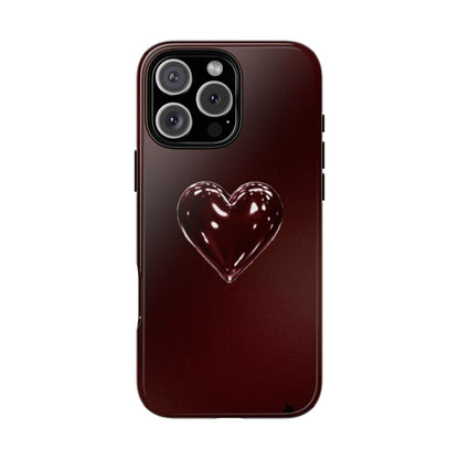 Dark Red Heart Tough Phone Case