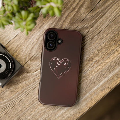 Dark Red Heart Tough Phone Case