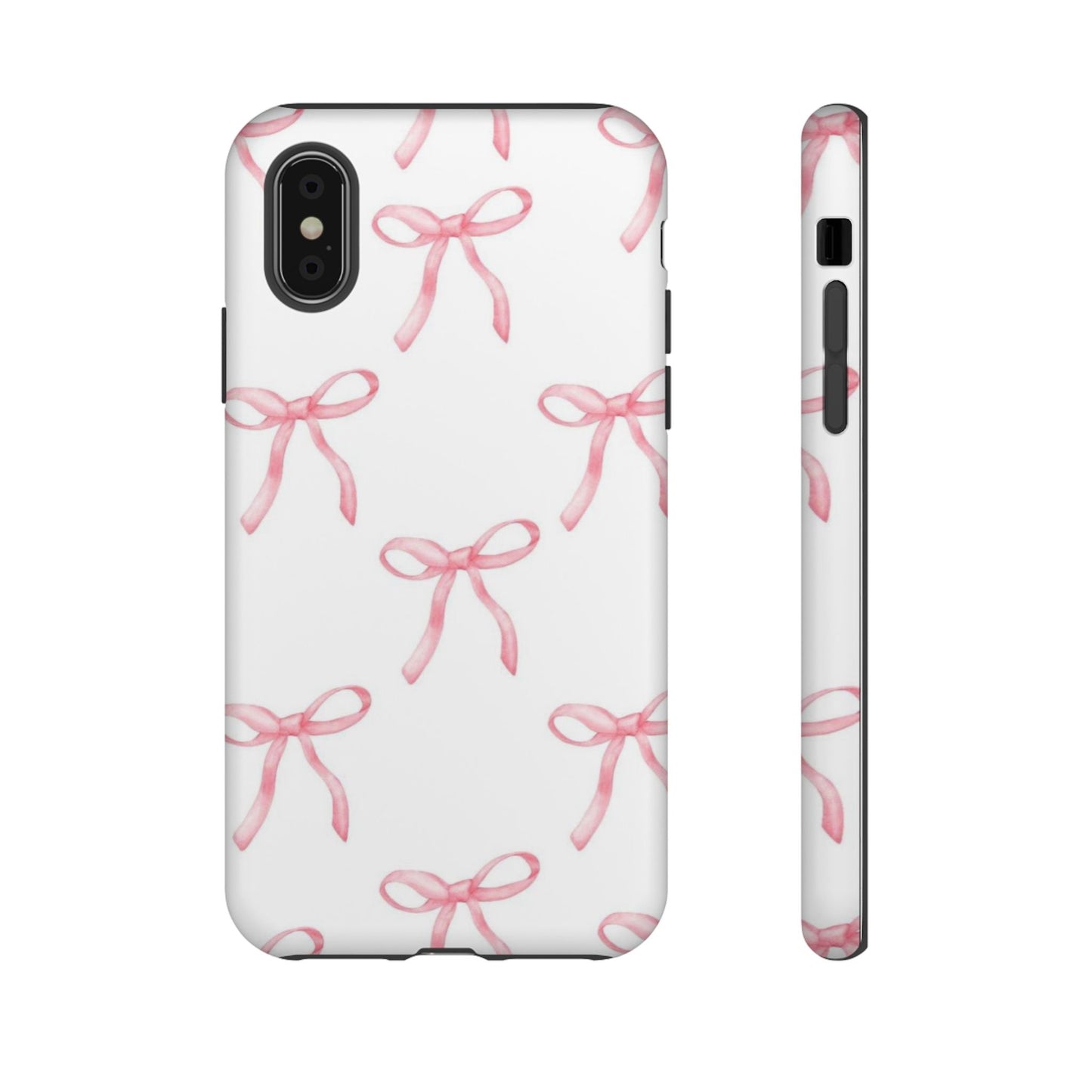 Pink Bows White Tough Phone Case