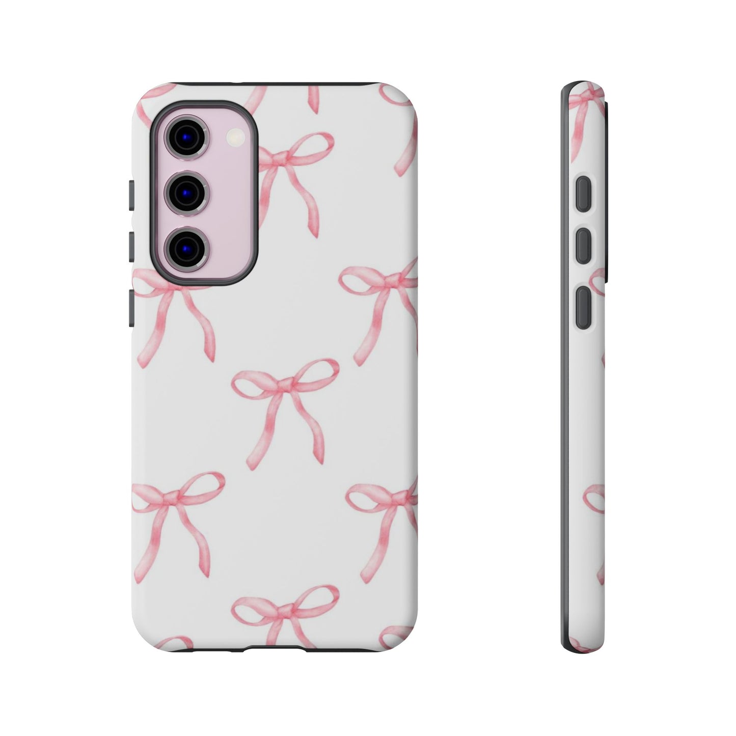 Pink Bows White Tough Phone Case