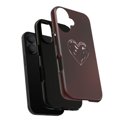 Dark Red Heart Tough Phone Case