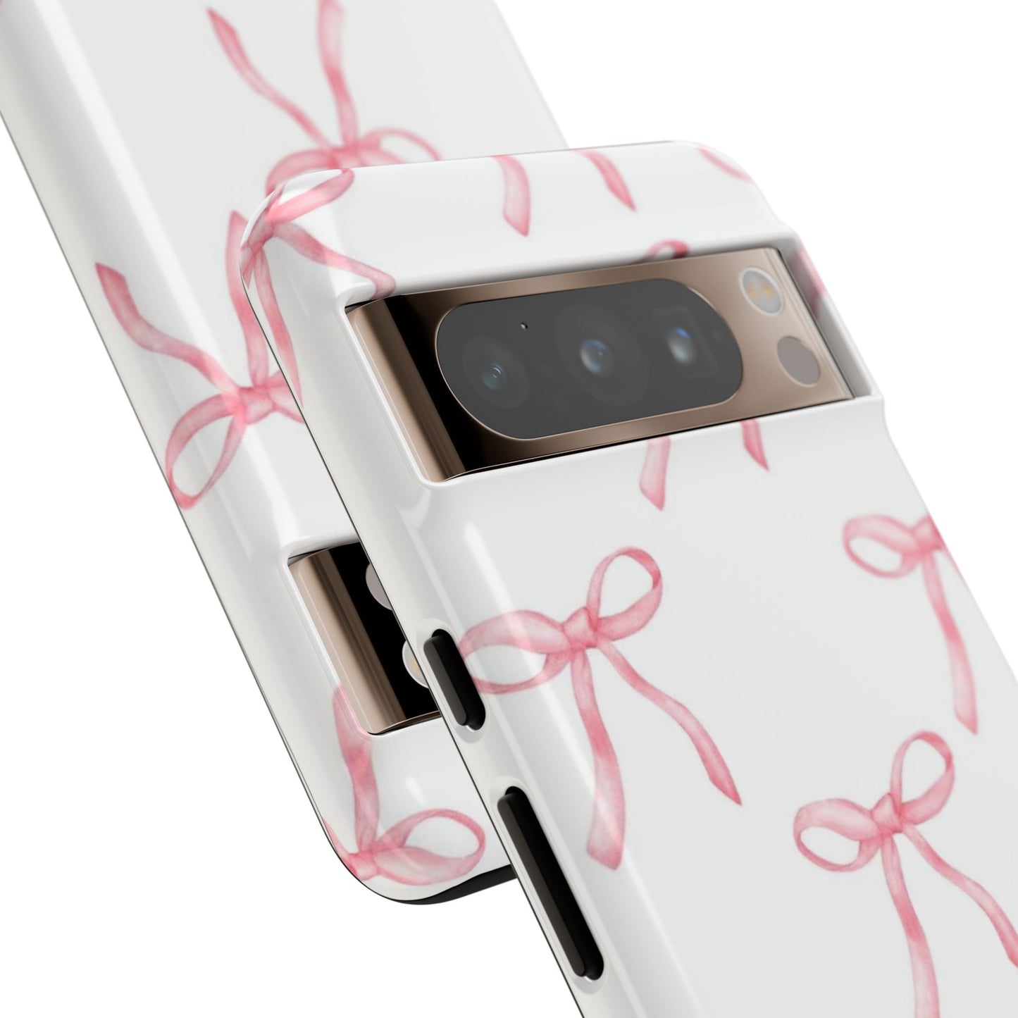 Pink Bows White Tough Phone Case