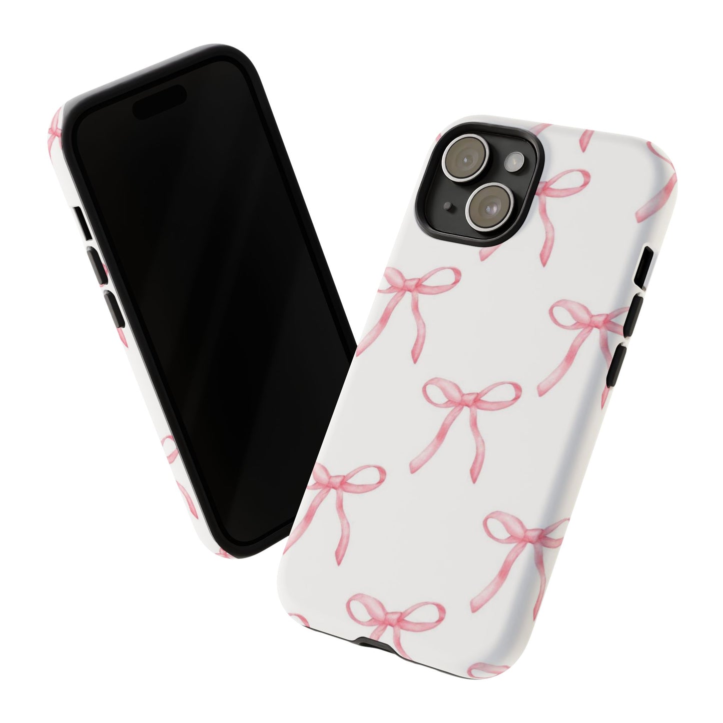 Pink Bows White Tough Phone Case