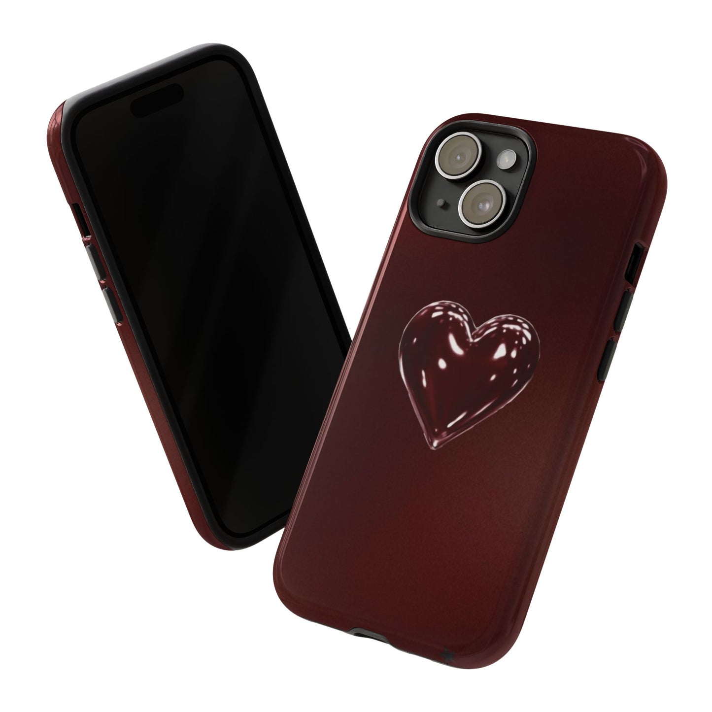 Dark Red Heart Tough Phone Case