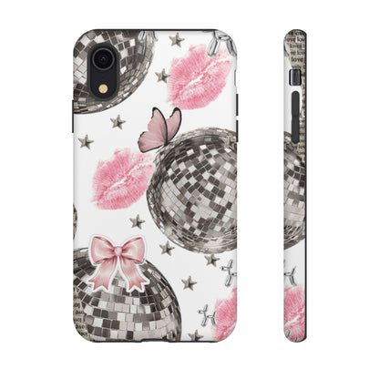 Disco Ball and Lip Marks Tough Phone Case