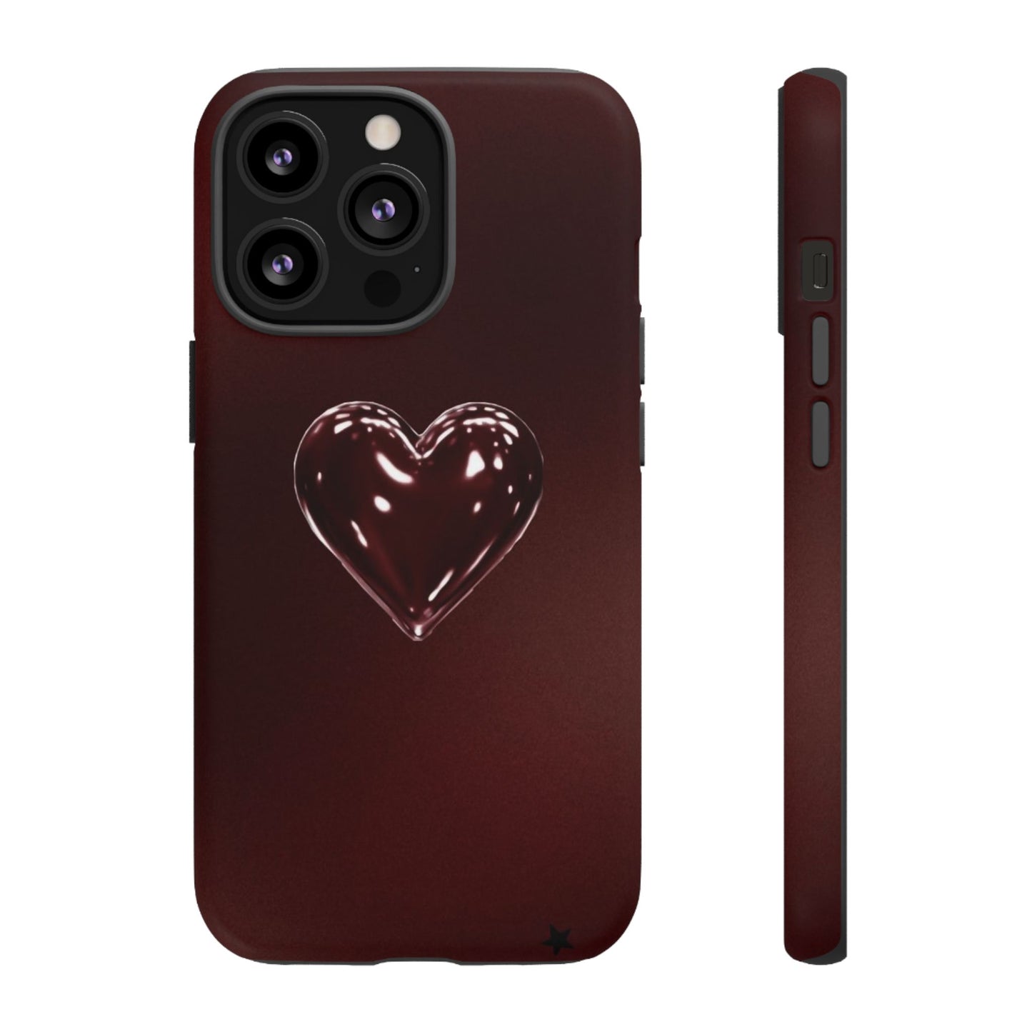 Dark Red Heart Tough Phone Case