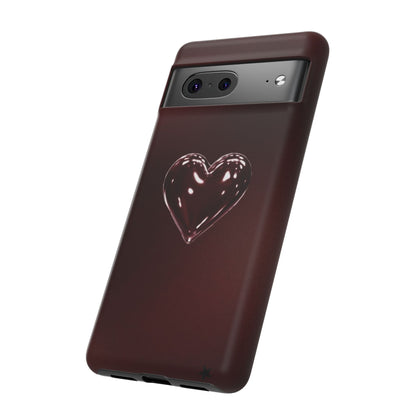 Dark Red Heart Tough Phone Case