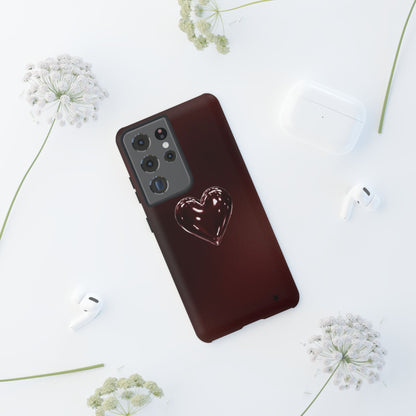 Dark Red Heart Tough Phone Case