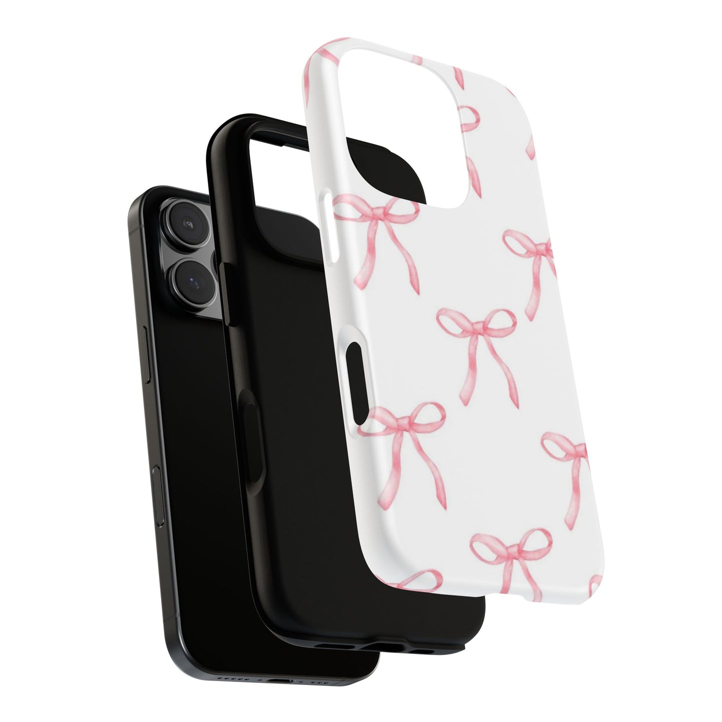 Pink Bows White Tough Phone Case