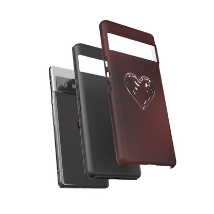 Dark Red Heart Tough Phone Case