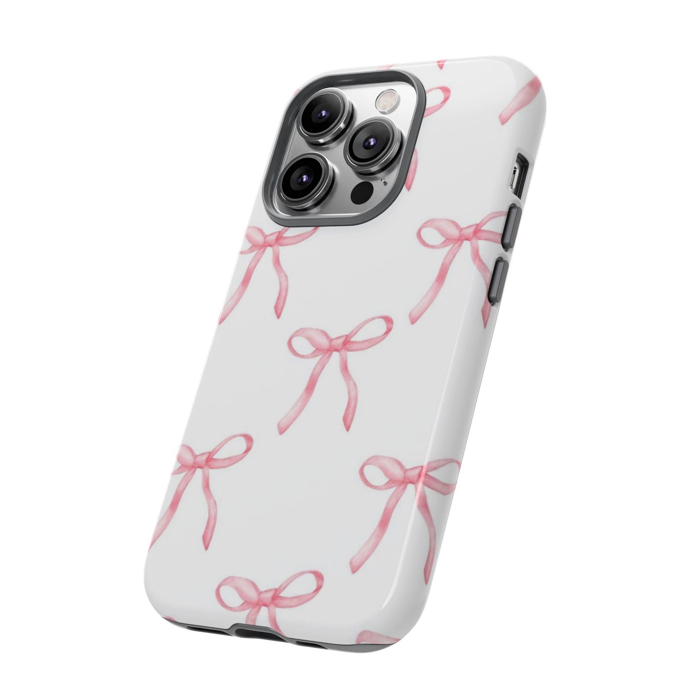 Pink Bows White Tough Phone Case