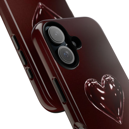 Dark Red Heart Tough Phone Case