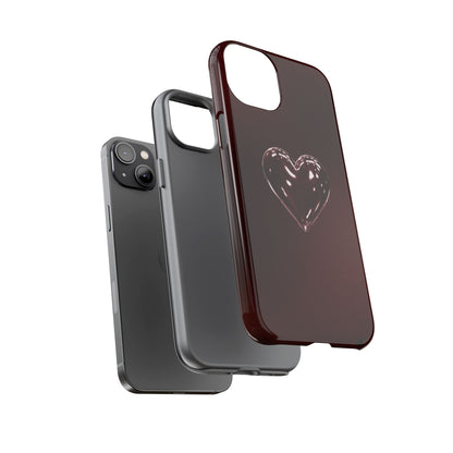 Dark Red Heart Tough Phone Case