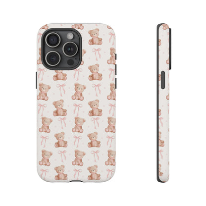 Teddie Bears and Bows Tough Phone Case