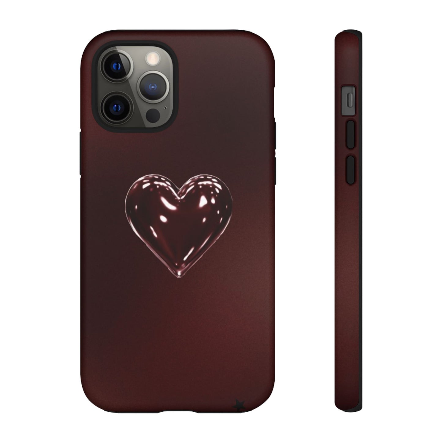 Dark Red Heart Tough Phone Case