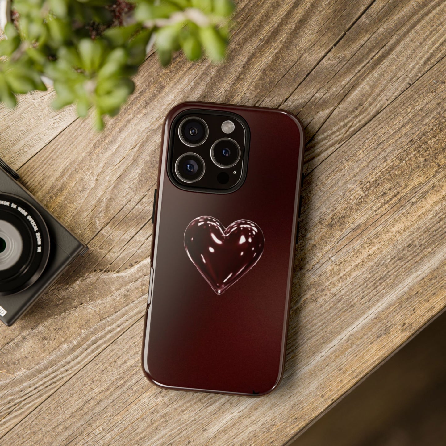 Dark Red Heart Tough Phone Case