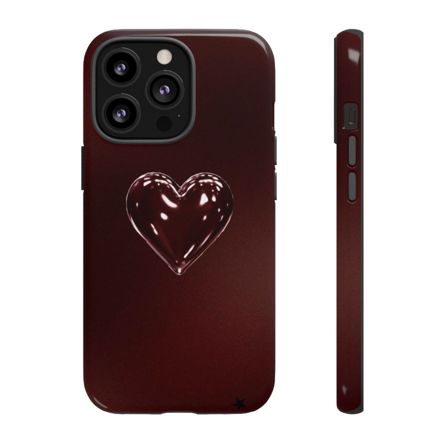 Dark Red Heart Tough Phone Case