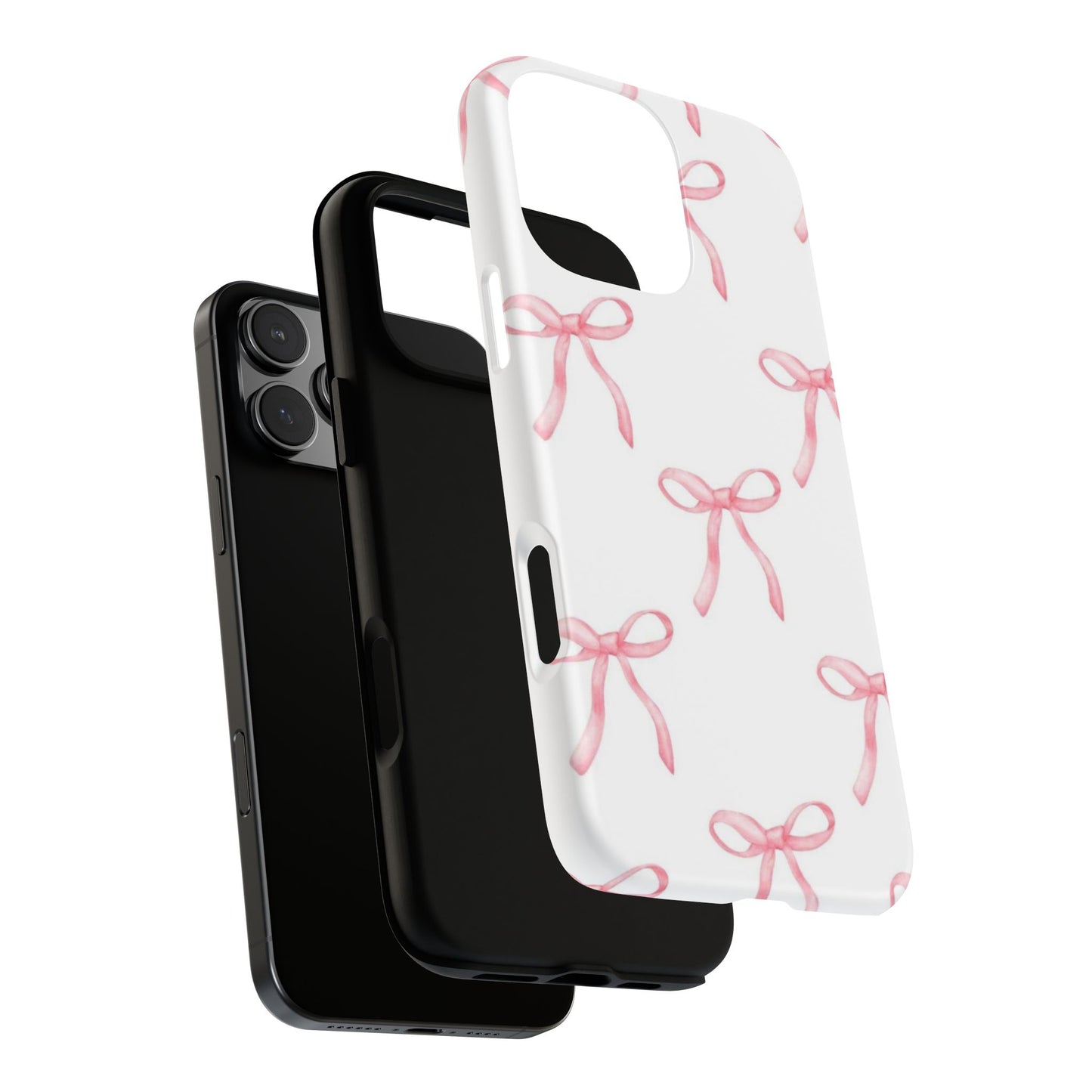 Pink Bows White Tough Phone Case