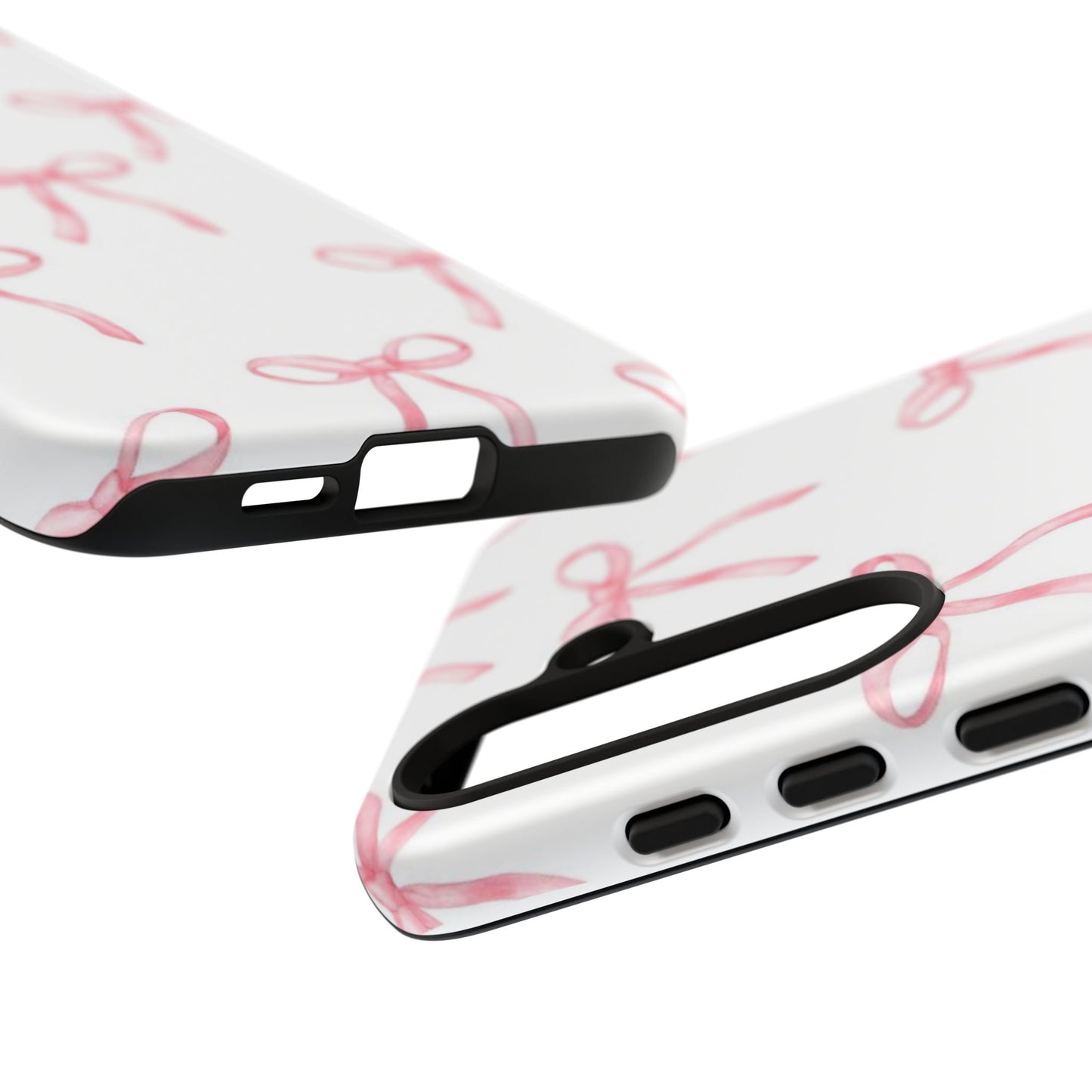 Pink Bows White Tough Phone Case