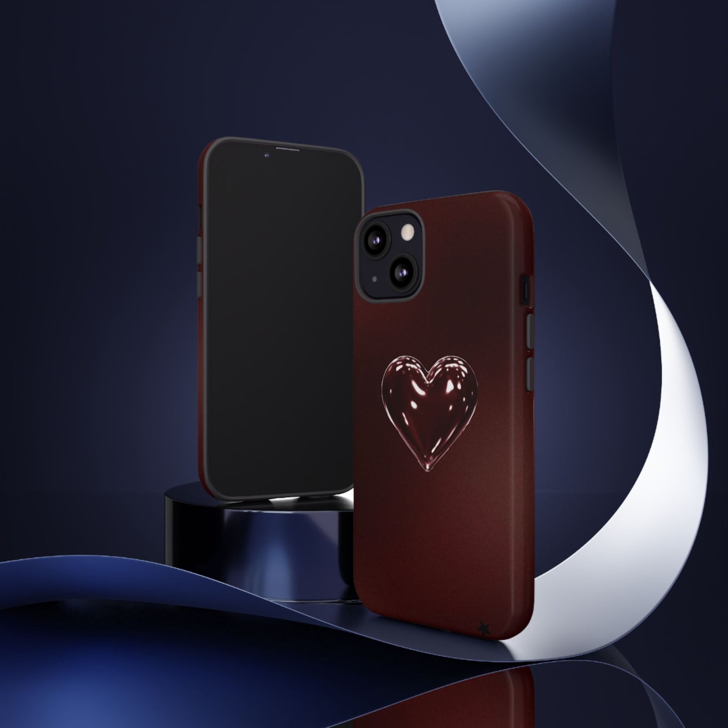 Dark Red Heart Tough Phone Case