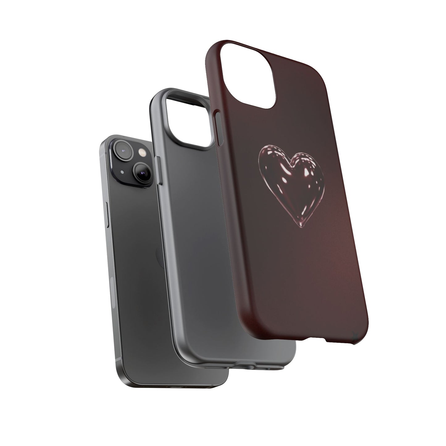 Dark Red Heart Tough Phone Case