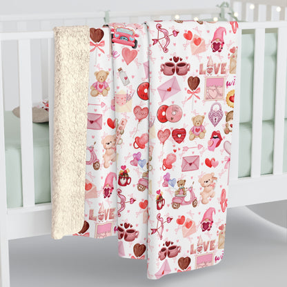 Love is Everywhere Sherpa Fleece Blanket