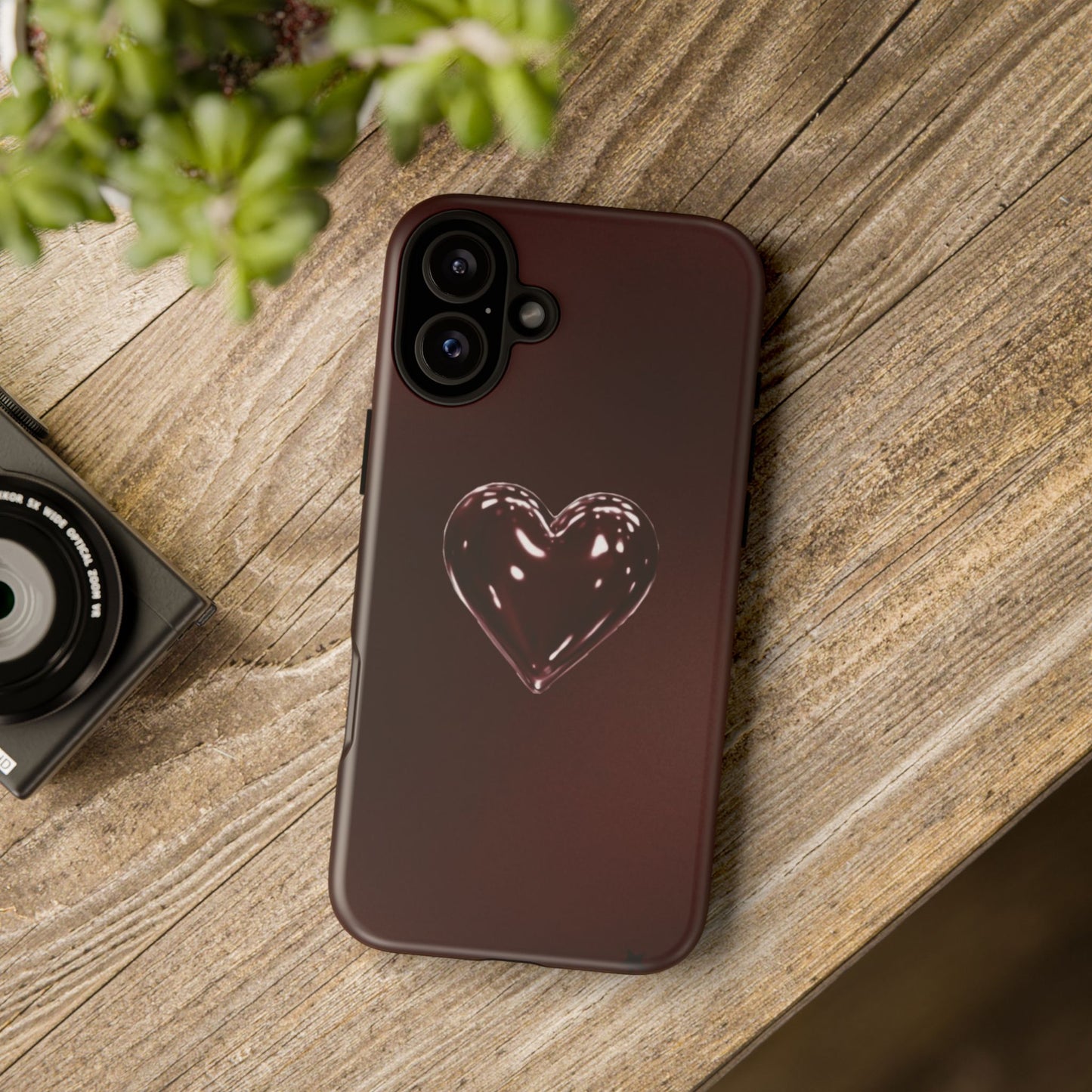 Dark Red Heart Tough Phone Case