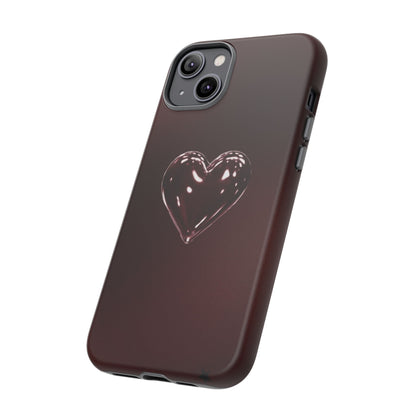 Dark Red Heart Tough Phone Case