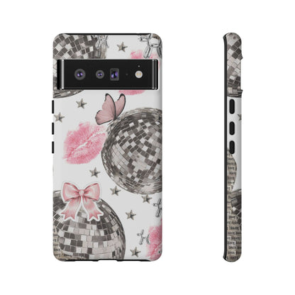 Disco Ball and Lip Marks Tough Phone Case