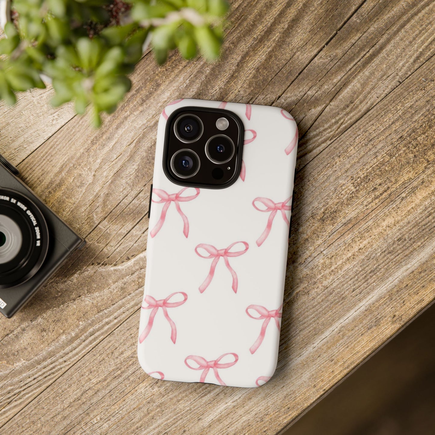 Pink Bows White Tough Phone Case