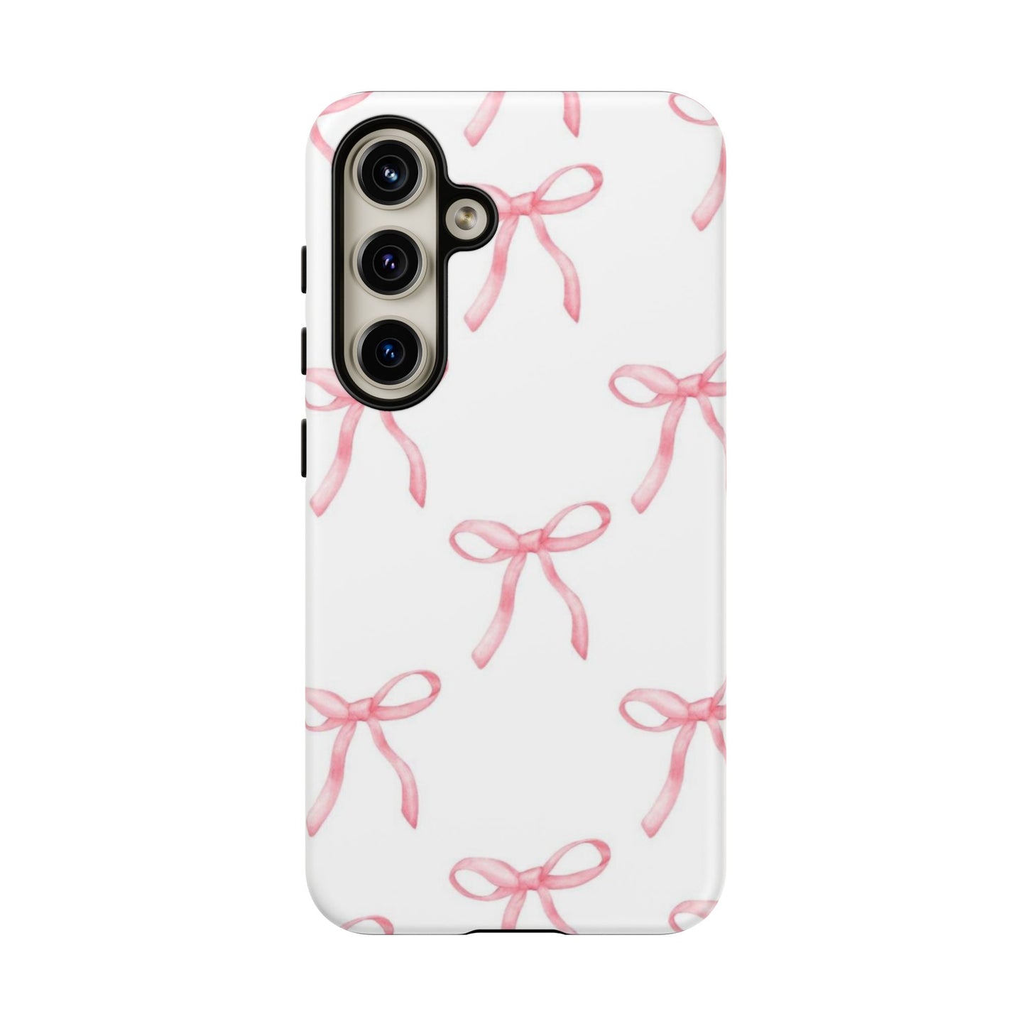 Pink Bows White Tough Phone Case