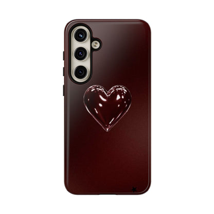 Dark Red Heart Tough Phone Case