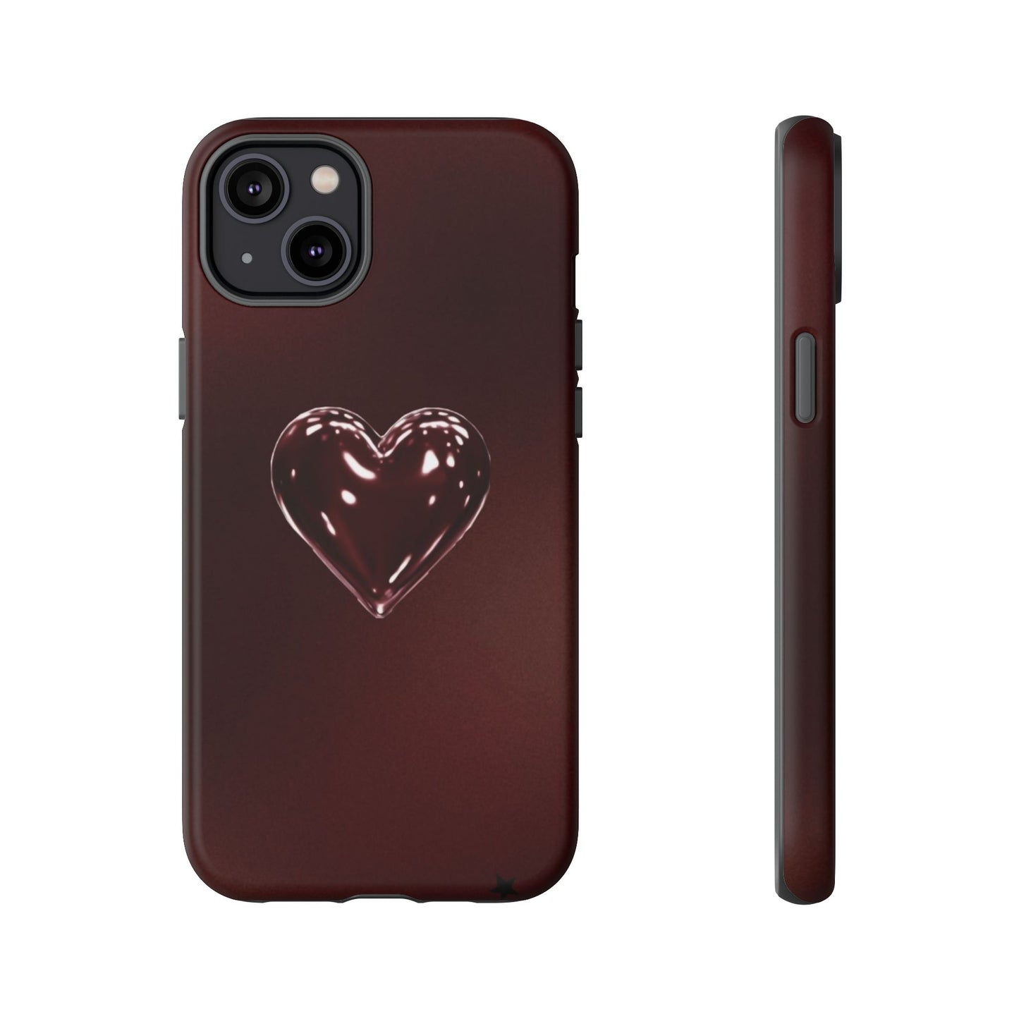 Dark Red Heart Tough Phone Case