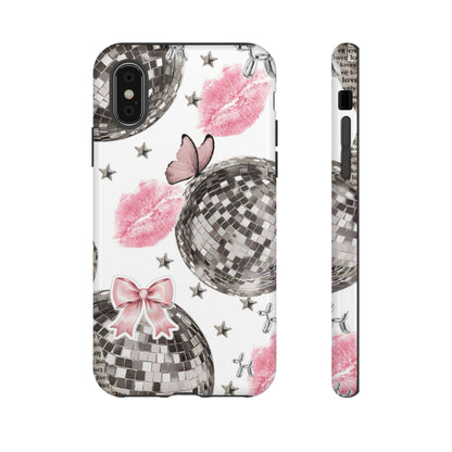 Disco Ball and Lip Marks Tough Phone Case