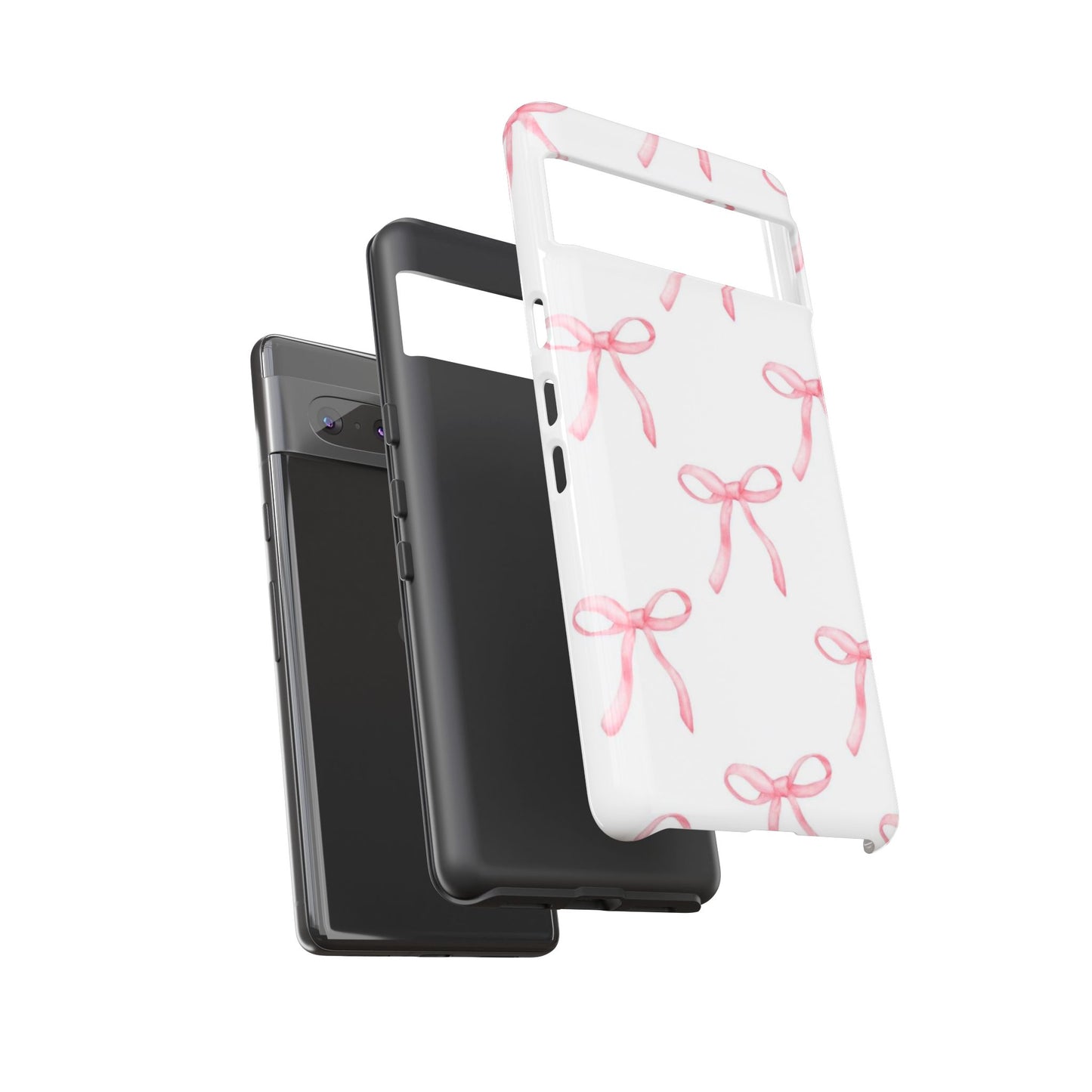 Pink Bows White Tough Phone Case