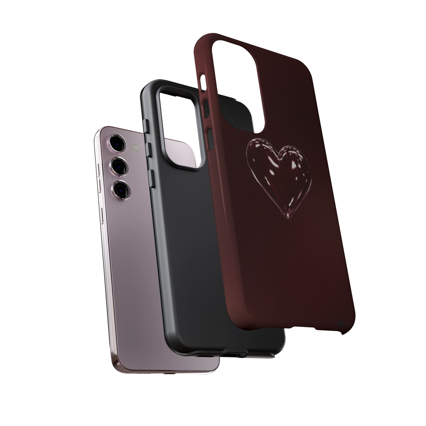 Dark Red Heart Tough Phone Case