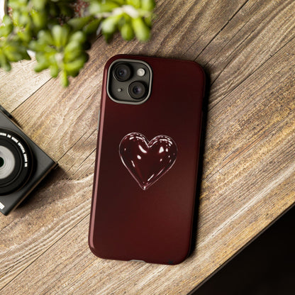 Dark Red Heart Tough Phone Case