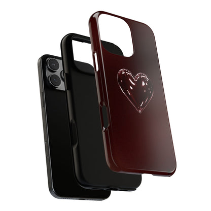 Dark Red Heart Tough Phone Case